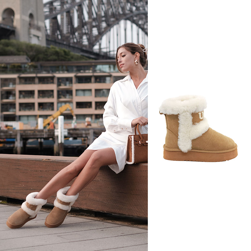 [빠른무료배송] 호주정품 럭스오즈 플러피 라인 플랫폼 어그 부츠 LUXOZ UGG LU701